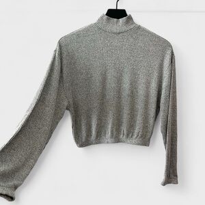 Garage Ribbed Cropped Sweatshirt